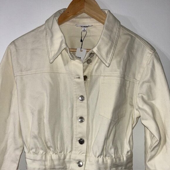 Steve Madden L21001 Womens Cream Krisha Cotton Utility Dress SZ 6 NWT BRAND NEW - Picture 3 of 7